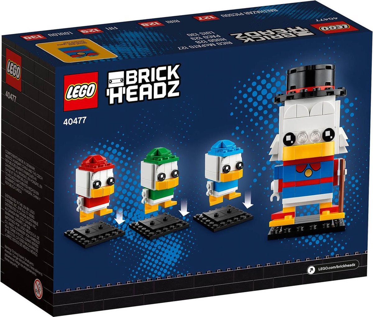 LEGO BrickHeadz 40477 - Dagobert Duck, Kwik, Kwek en Kwak