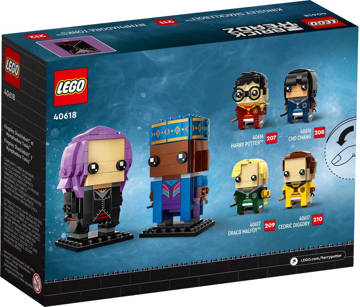 LEGO 40618 - Harry Potter Brickheadz - Romeo Wolkenveldt™ en Nymphadora Tops™