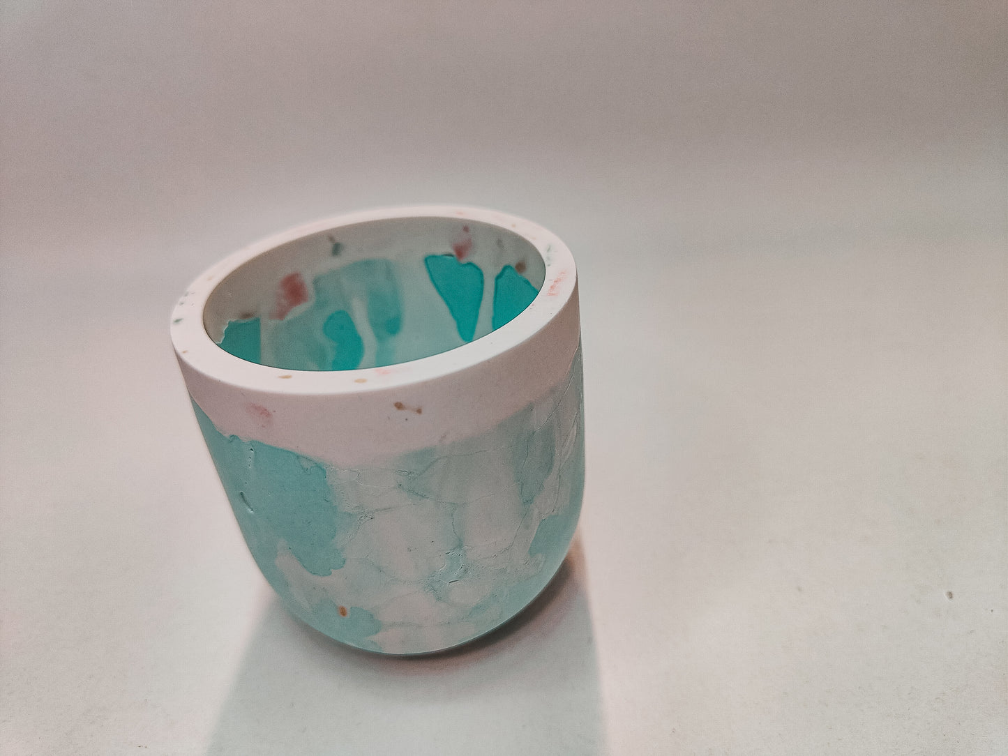 Set Schaal & Cup in Blue Terrazzo Mix