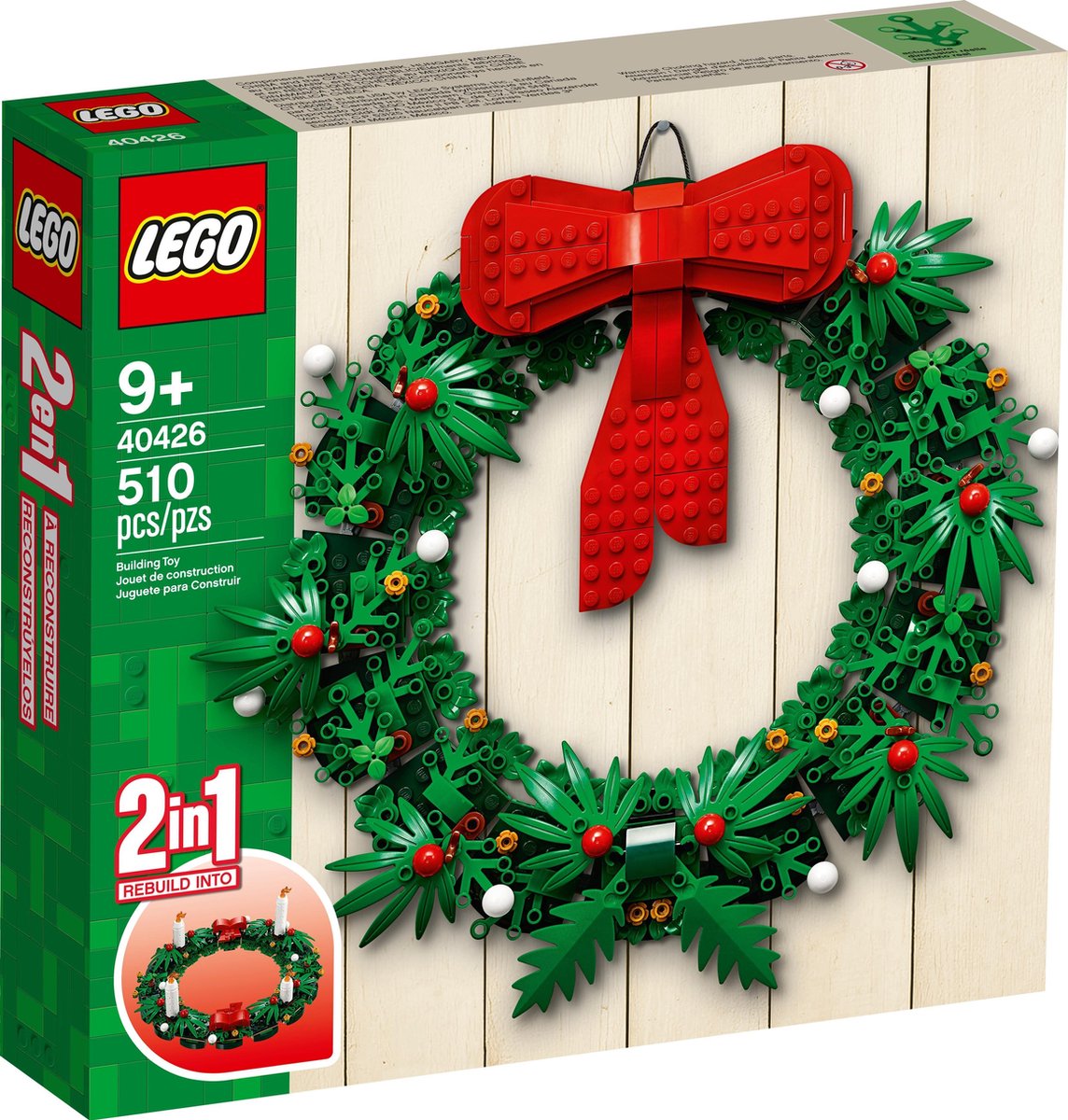 LEGO 40426 - Kerstkrans 2-in-1