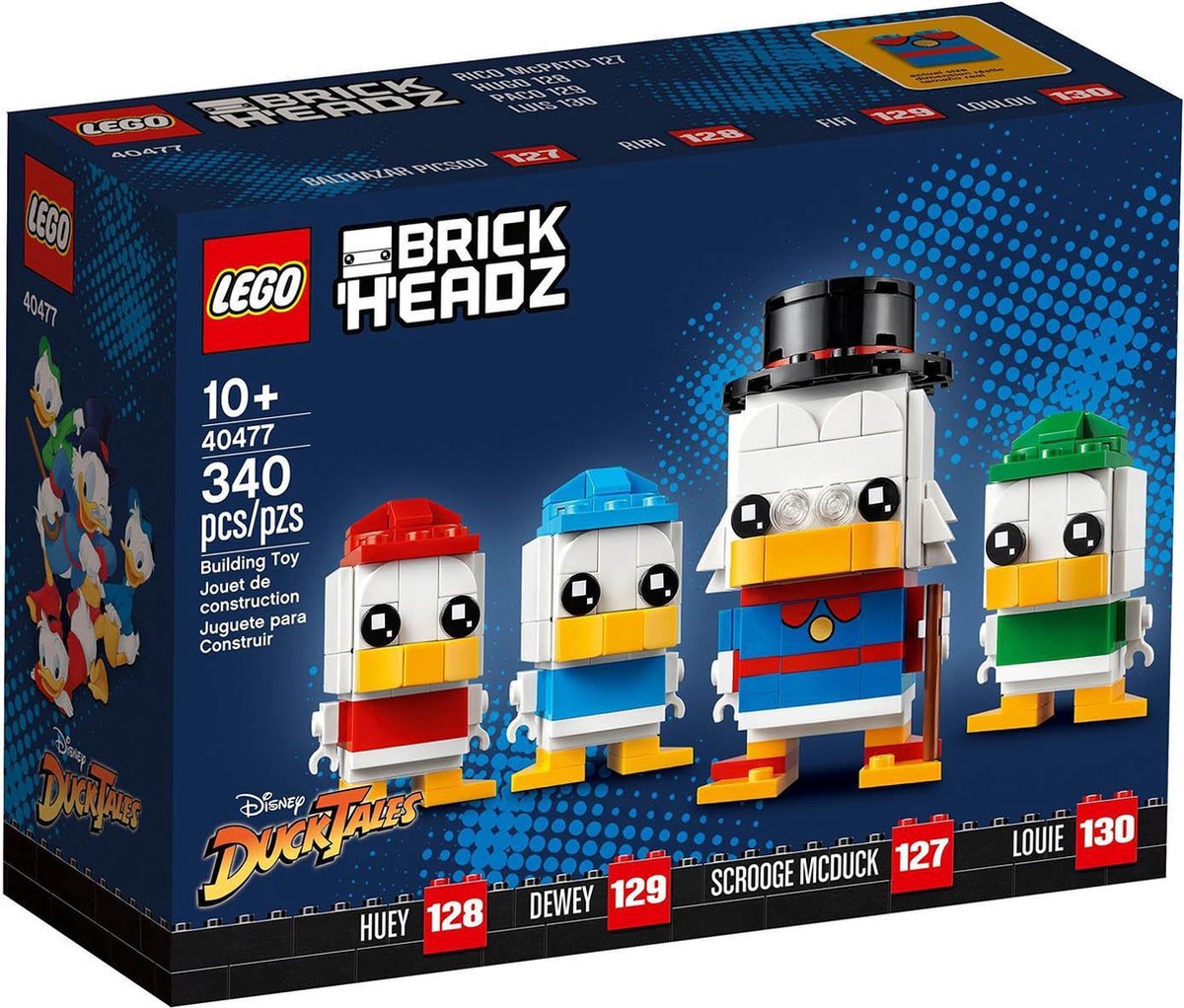 LEGO BrickHeadz 40477 - Dagobert Duck, Kwik, Kwek en Kwak
