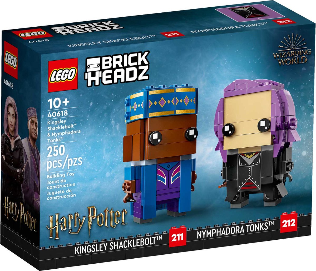 LEGO 40618 - Harry Potter Brickheadz - Romeo Wolkenveldt™ en Nymphadora Tops™