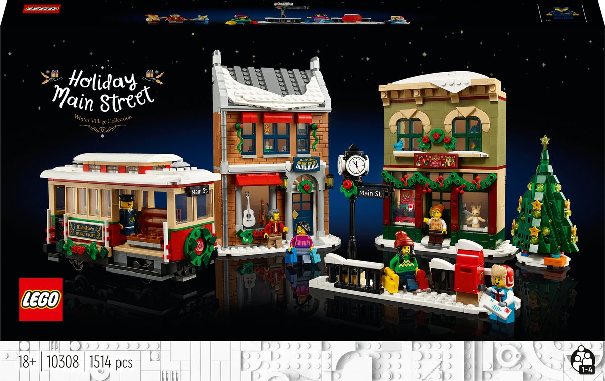 LEGO ICONS 10308 - Kerst Dorpsstraat - Holiday Main Street