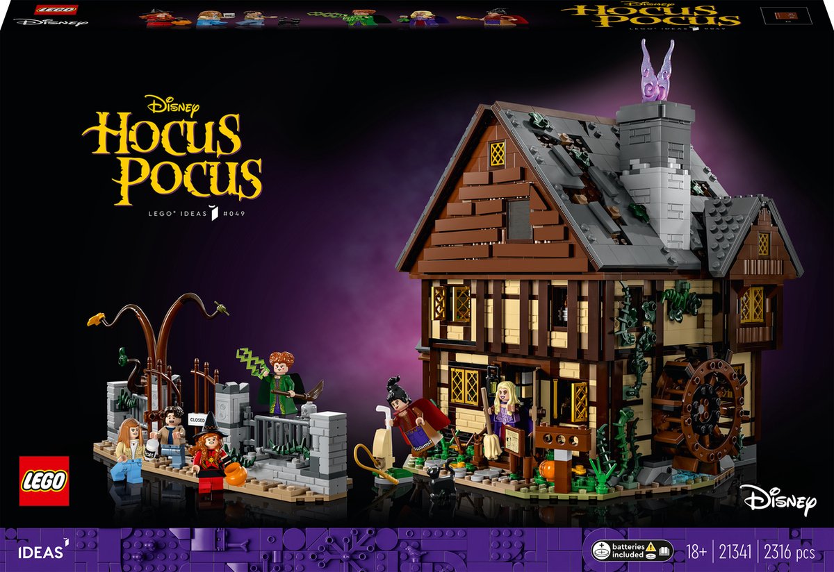 LEGO Ideas 21341 - Disney Hocus Pocus: het huisje van de Sanderson-zussen
