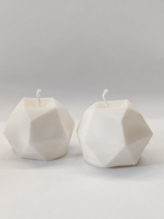 Set van 2 geometrische kaarsen