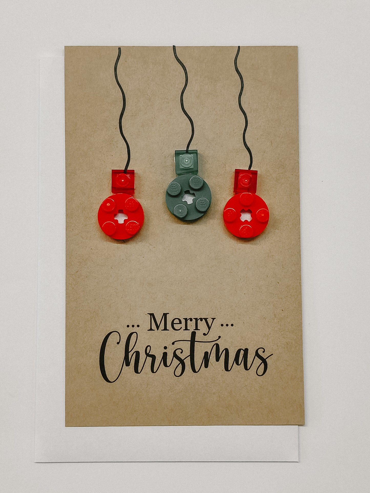 Lego kerstkaart - Kerstballen