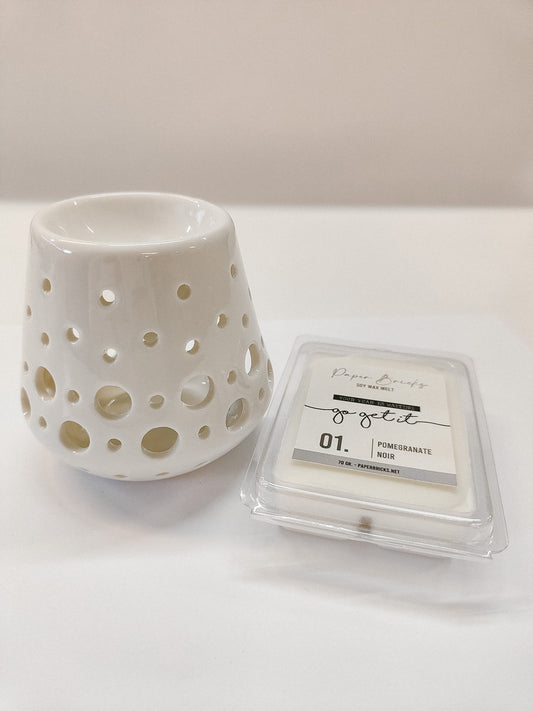 Aromabrander + waxmelts 'Pomegranate Noir'