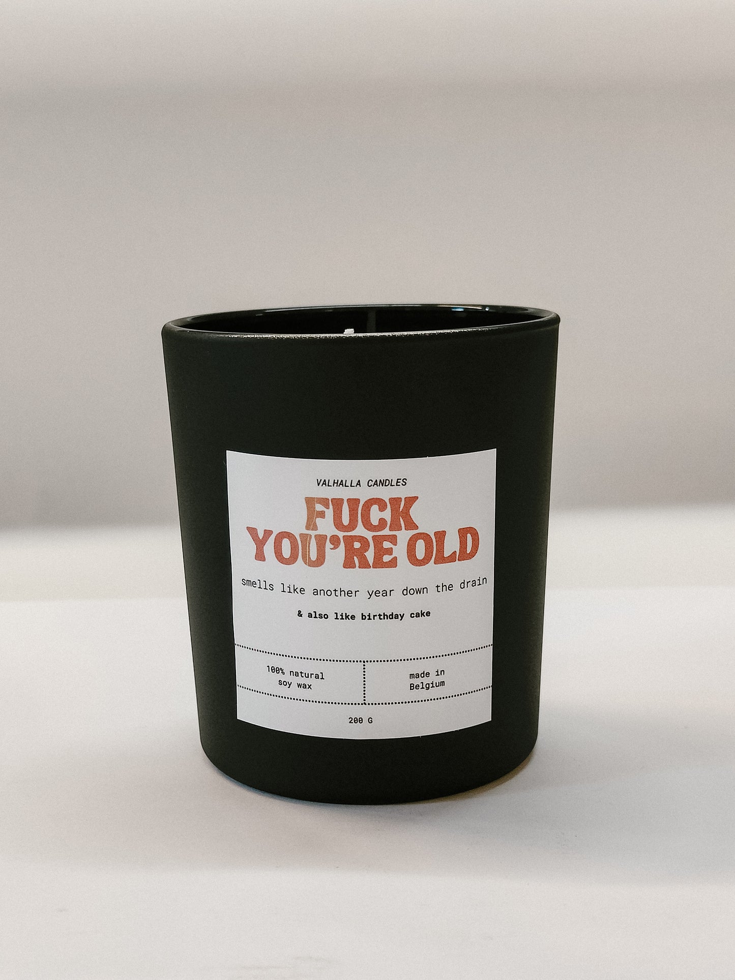 Geurkaars 'Fuck you're old'