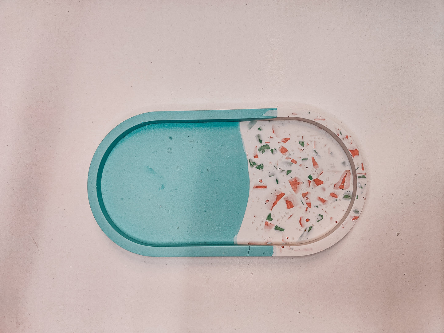 Set Schaal & Cup in Blue Terrazzo Mix