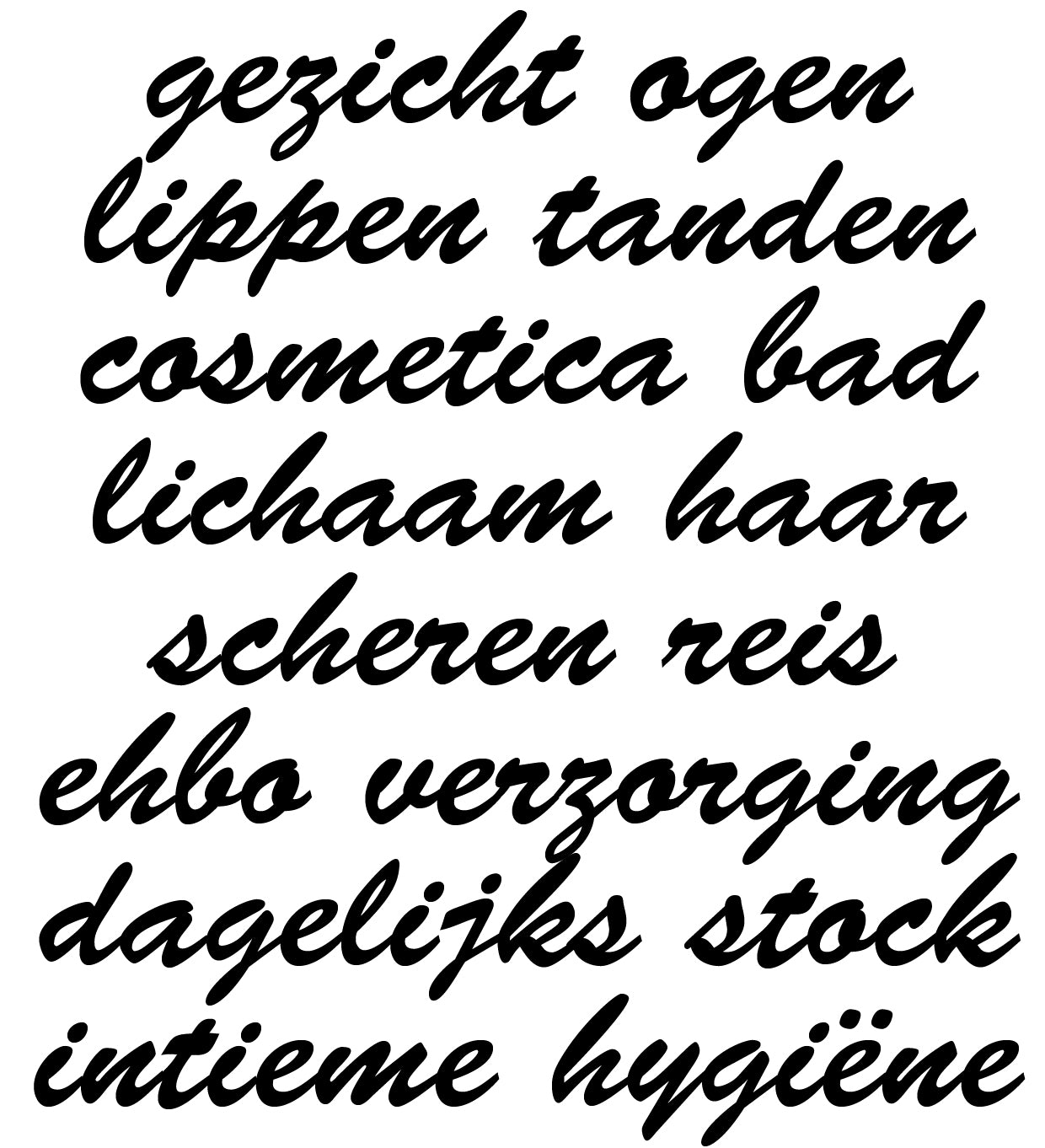 Badkamerlabels